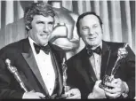  ??  ?? Burt Bacharach (left) and Hal David with Oscars for “Raindrops Keep Fallin’ On My Head” in 1969.