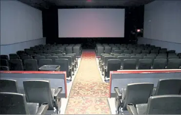  ?? DANIELLE RAY / SENTINEL & ENTERPRISE ?? The seats are empty, but Cinema World has done well with private rentals for up to 25 people at a time.