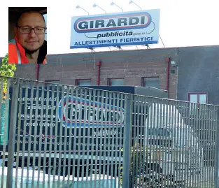  ??  ?? Allarme Il capannone della Girardi e, nella foto piccola, Adrian Croitoru, 41 anni