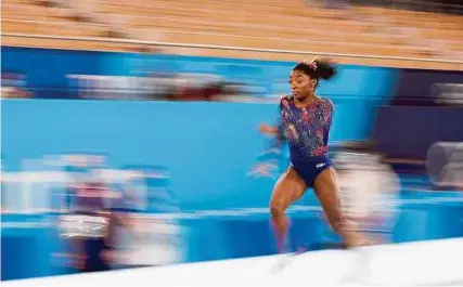  ?? AFP ?? La gimnasta estaba anunciada en estos Juegos a ser la primera mujer en más de medio siglo en ganar todos los títulos.