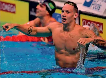  ??  ?? Caeleb Dressel, 20 anni, ha già vinto sei ori in questi Mondiali e oggi inseguirà il settimo nella mista