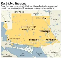  ?? TORONTO STAR GRAPHIC ?? SOURCE: Ministry of Natural Resources and Forestry