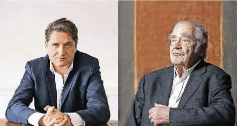  ?? FOTOS: FRANZISKA SINN , IMAGO ?? Der Sohn fragt, der Vater gibt Auskunft: Jakob Augstein (links) und Martin Walser.