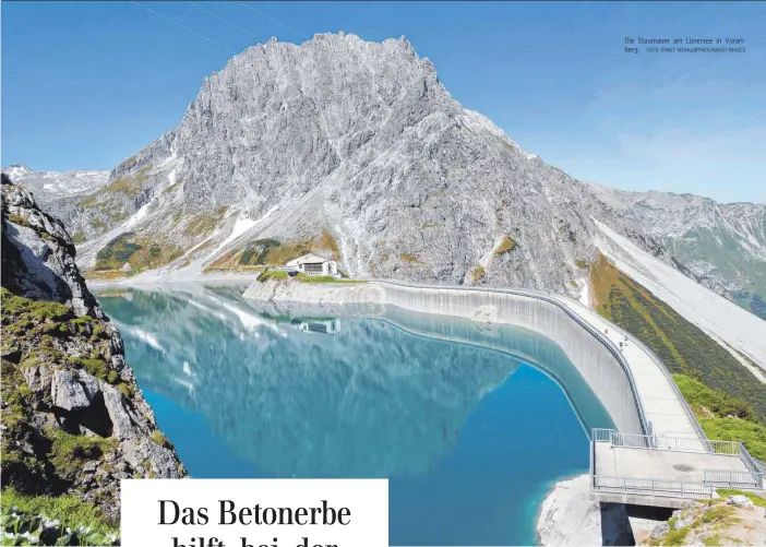  ?? FOTO: ERNST WEINGARTNE­R/IMAGO IMAGES ?? Dienstag, 21. September 2021
Schwäbisch­e Zeitung
Die Staumauer am Lünersee in Vorarlberg.
