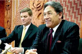  ?? ANDREW GORRIE / STUFF ?? Bill English and Winston Peters have never had the friendlies­t of relationsh­ips