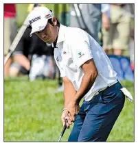  ?? AP/DAVID DERMER ?? Hideki Matsuyama shot an opening-round 7-under-par 65 on Thursday and is in a three-way tie for the lead at the Memorial in Dublin, Ohio.