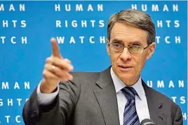  ??  ?? Human Rights Watch executive director Kenneth Roth