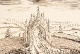  ??  ?? Above: Stukeley’s unbuilt bridge for the 2nd Duke of Montagu. Right: One of a pair of Sèvres vases (1758) made for Mme de Pompadour