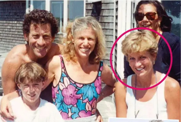  ?? ?? Royal bond: Paul, Elizabeth and Jake with Princess Diana and a family friend in 1994