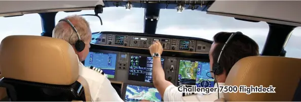  ?? ?? Challenger 7500 flightdeck