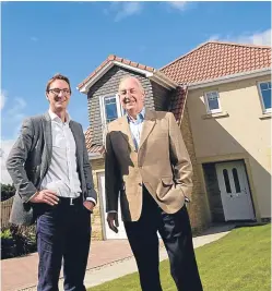  ??  ?? Campion Homes founder and executive chairman Pete Bell, right, with nonexecuti­ve director Patrick Graham of the Business Growth Fund.