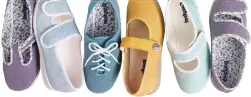  ??  ?? Wider shoes: Great designs that make it easier to get out and about this spring