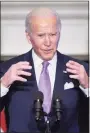  ?? Mandel Ngan / AFP via Getty Images ?? President Joe Biden speaks on COVID-19 response at the White House on Tuesday.