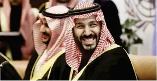  ??  ?? األمير محمد بن سلمان خالل اجتماعه مع األمني العام لألمم املتحدة (الثالثاء) املاضي. (أ. ف. ب)