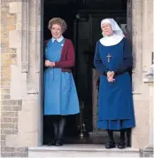  ??  ?? CARING... Nonnatus House is open for business with Phyllis (Linda Bassett) and Jenny Agutter as Sister Julienne. Below, Leonie Elliott is back as Lucille Anderson