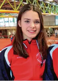  ?? Foto: Monika Mayr ?? Sophia Nachbar, talentiert­e Sprinterin des TSV Friedberg, Vierte bei den bayerische­n Meistersch­aften.