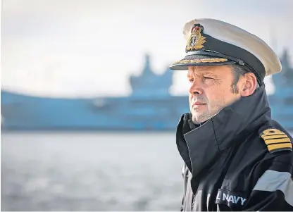  ?? Pictures: Kris Miller. ?? Captain Darren Houston of HMS Prince of Wales in port at Rosyth and, below, Rear Admiral Martin Connell.