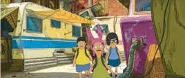  ?? 20TH CENTURY STUDIOS ?? Gene Belcher (voiced by Eugene Mirman), from left, Louise Belcher (Kristen Schaal) and Tina Belcher (Dan Mintz) in “The Bob’s Burgers Movie.”