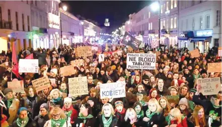  ?? AFP/VNA Photo ?? The rolling back of reproducti­ve rights under the previous Polish government sparked nationwide protests.