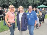  ??  ?? ●●Denise Marsh, left, organiser, Mary Robinson MP, and Val Jackson, CEO for Action for Sick Children