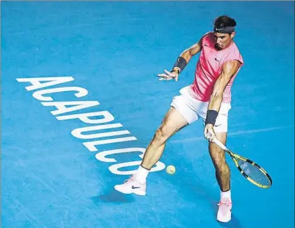  ?? FOTO: GETTY ?? Rafa Nadal superó a Miomir Kecmanovic (6-2, 7-5) y la pasada madrugada debía jugar en cuartos de Acapulco contra Soonwoo Kwon