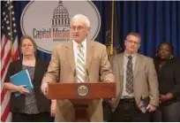  ?? FILE PHOTO ?? Rep. Gene DiGirolamo, R-Bucks, was a proponent of the Philadelph­ia Catholic League joining the PIAA more than a decade ago. The inclusion of private schools in the PIAA remains a hot-button topic around the state.