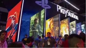  ??  ?? Sony showcased the biggest titles that will be landing on its gaming console sometime this year or next. — Bloomberg