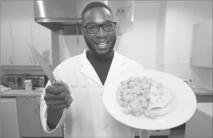  ?? VINCE TALOTTA, TORONTO STAR ?? Terence Boateng offers up a helping of “nutrition’s heroes,” a plate of protein and functional carbs.