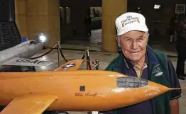  ?? Robert Mora / Getty Images file photo ?? In June 2003, Yeager attended a special 20th anniversar­y screening of the movie “The Right Stuff” at the Egyptian Theater in Hollywood.