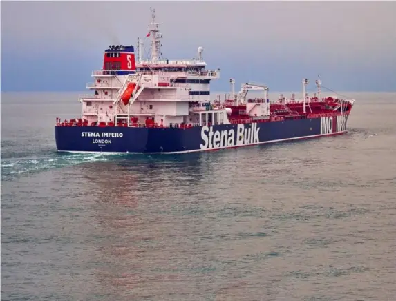  ?? (Stena Bulk/PA) ?? Defence secretary said ship was intercepte­d in Omani waters