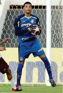  ?? Fabio Menotti/palmeiras ?? O goleiro Magrão é um dos principais destaques do Verdão na disputa da Copa São Paulo