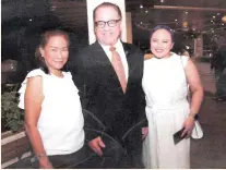  ??  ?? GENERAL MANAGER Brian Connelly (center), with media guests Aissa dela Cruz and Patty Taboada.