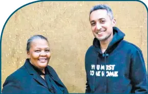  ?? ?? The man of the moment with Umfolozi Casino Resort General Manager, Charlene Ludick