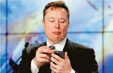  ?? REUTERS ?? Para Elon Musk la cifra de usuarios reales es relevante para calcular los ingresos de la red