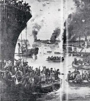  ??  ?? The Evacuation of Dunkirk by war artist Charles Cundall