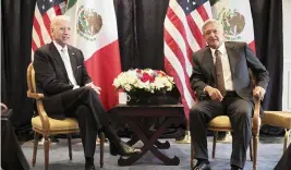  ?? ALEXANDRE MENEGHINI
AP, file 2012 ?? President Joe Biden said Monday: ‘We haven’t been perfect neighbors to each other.’ Mexican President Andres Manuel Lopez Obrador said he was thankful that Biden was ‘willing to maintain good relations for the good of our people in North America.’