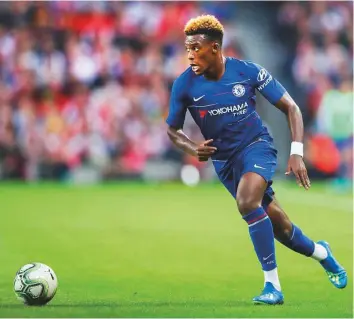  ?? Rex Features ?? Callum Hudson-Odoi of Chelsea in action during the Internatio­nal Champions Cup match against Arsenal at the Aviva Stadium in Dublin on Wednesday.