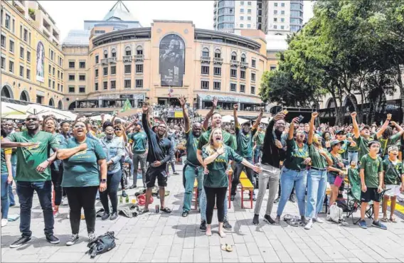  ?? Photo: Sydney Seshibedi/gallo Images/getty Images ?? Empty symbolism? South Africans rejoiced in the 2019 Rugby World Cup victory, and hundreds of kids dare to dream of achieving the same. But sports fields meant to be built in townships and rural areas do not receive the necessary funding.