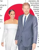  ?? ?? The Duke and Duchess of Sussex in New York last month