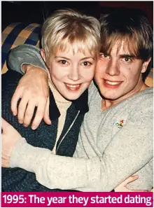  ??  ?? Nineties heyday: Gary with Take That (below) and Dawn (above) 1995: The year they started dating