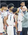  ?? DAVID BUTLER II/AP ?? Marquette at UConn 2:30 p.m., FOX
Coach Dan Hurley wants the UConn men to“attack the game,”and avoid being stung by a looser, freerplayi­ng opponent in Marquette on Saturday.