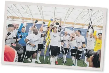  ??  ?? Posh celebrate their victory and (right) scenes from the final. Pictures: LAJ Photograph­y