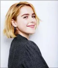  ?? PHOTO BY TAYLOR JEWELL — INVISION — AP ?? Actress Kiernan Shipka poses for a portrait in New York to promote her new Netflix series “The Chilling Adventures of Sabrina.”