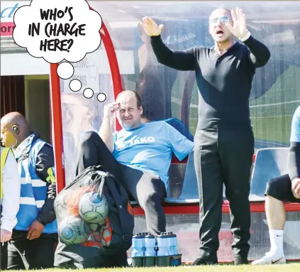  ?? PICTURE: NLP ?? IN THE DUGOUT: After Harry Wheeler’s shock sacking, Glenn Tamplin took charge at Woking