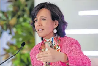  ?? PABLO MONGE ?? Ana Botín, presidenta de Banco Santander.