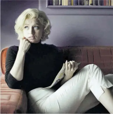  ?? Netflix ?? Ana de Armas, en su papel de Marilyn Monroe en la película ‘Blonde’.