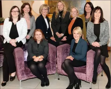  ??  ?? Irene Wyse (Maldron), Eimear Dunne (Clayton Whites Hotel), Sarah Caufield (Talbot Collection), Fiona Delahunty (Griffin Group), Joe Denby (Clayton Whites Hotel), Susan Caufield (Redmond Hotel Group), Lisa Carmody (Talbot Suites), Eileen Comerford...