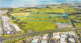  ??  ?? The 67.76ha landholdin­g on Puhinui Rd, Wiri, for sale by tender.