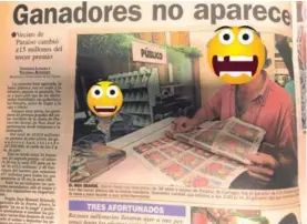  ?? ARCHIVO ?? Este ganador pegó ¢15 millones con el tercer premio de consolació­n.