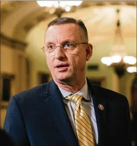  ?? ALYSSA SCHUKAR/THE NEW YORK TIMES ?? GOP Rep. Doug Collins, who is trying to unseat Loeffler, has called for the Justice Department to investigat­e how Fulton County District Attorney Paul Howard handled the case against police involved in the death of Brooks.